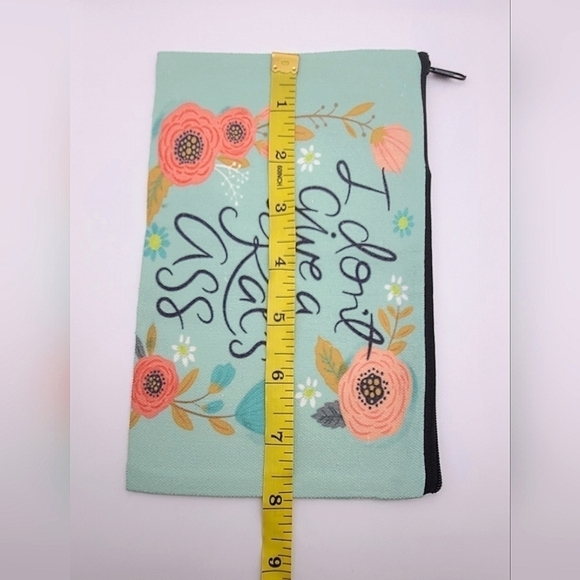 Floral Print Cosmetic Storage Canvas Like Bag - Picture 5 of 7